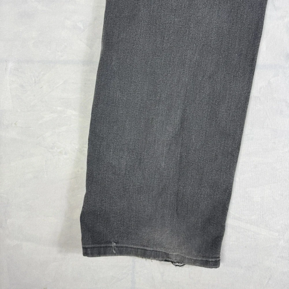 Vintage Riders By Lee Womens Straight Leg Jeans Black Denim 5-Pockets Size 16L